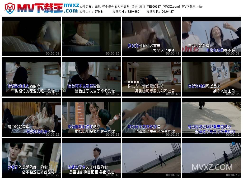 张远-有个爱你的人不容易_国语_流行_YE900387